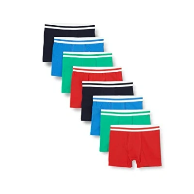 Image de FM London Boxers (lot de 8) pour garçons avec ceinture élastiqueBoxers hipster confortables enfants dans une gamme couleursSous vêtements riches en coton construction