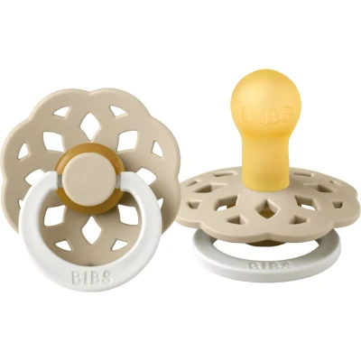 Afbeelding van Bibs fopspeen boheme glow in the dark vanilla 0 6 mnd