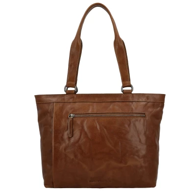 Afbeelding van Hide &amp; Stitches Westland Shopper Cognac 100% Leer