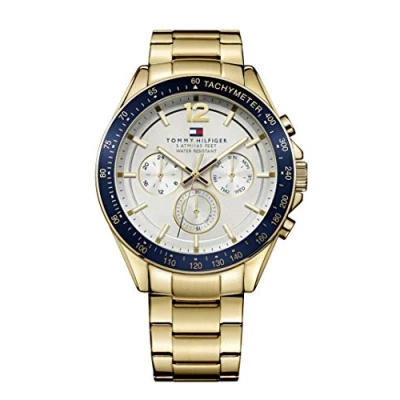 Afbeelding van Tommy Hilfiger Heren multiwijzerplaat kwarts horloge met roestvrij stalen armband 1791121