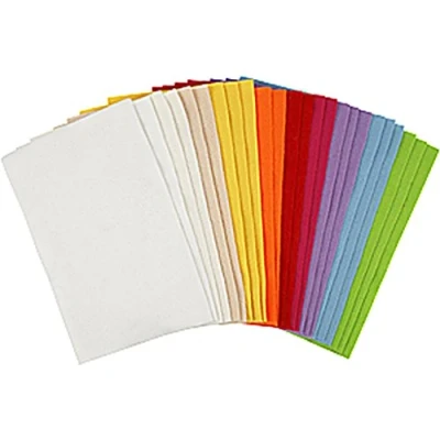 Afbeelding van Creotime Hobbyvilt vellen Assortiment, vel 20x30 cm, vel, 24 assorti