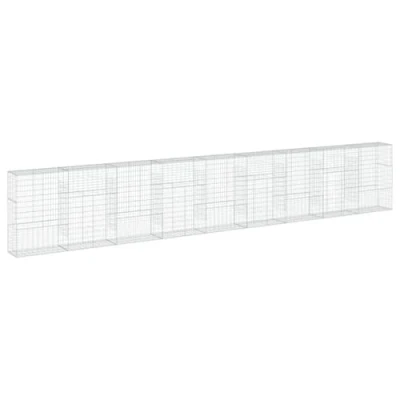 Afbeelding van vidaXL Schanskorf 900x50x150 cm gegalvaniseerd ijzer zilverkleurig