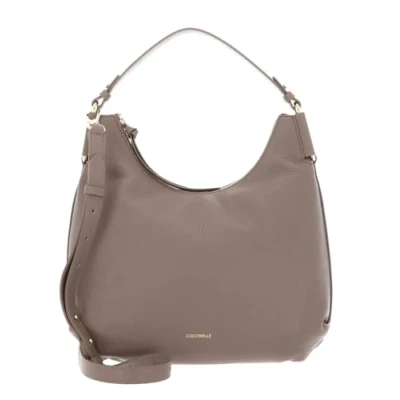 Afbeelding van Coccinelle Rebekka Handbag Grained Leather Warm Taupe
