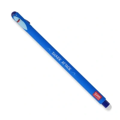 Afbeelding van Legami Uitwisbare Pen Haai Inktkleur Blauw Navulbaar Back to School
