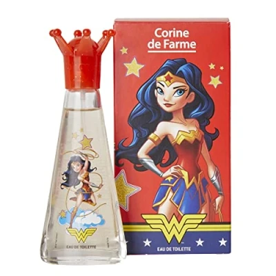 Afbeelding van Corine de Farme Eau Toilette Wonder Woman parfum DC Comics voor kinderen vanaf 3 jaar Clean Beauty, gemaakt in Frankrijk vanillegeur 30 ml