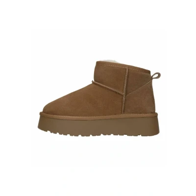 Afbeelding van sacha Snowboots, Dames, Maat: 40, Cognac Veloursleer