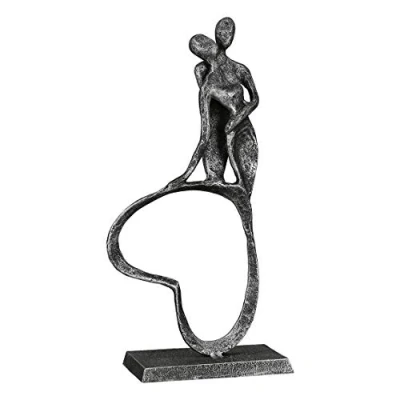 Afbeelding van Gilde Handwerk Design Sculptuur Beeld Stand by Me Metaal zilverkleur
