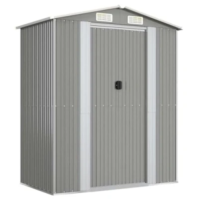 Afbeelding van VidaXL Tuinschuur 192x108x223 cm gegalvaniseerd staal lichtgrijs