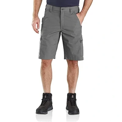 Afbeelding van 104727 RIPSTOP CARGO WORK SHORT 36 027 Steel