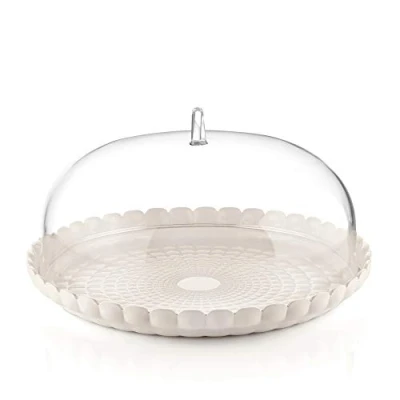 Afbeelding van GUZZINI CAKE SERVING SET &#039;TIFFANY&#039; TAUPE