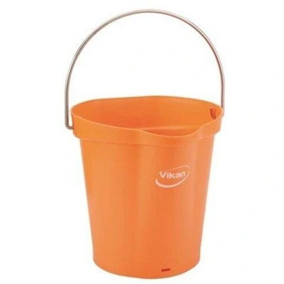 Afbeelding van Vikan Buckets and Lids 6 Liters Hygiene Bucket with Spout Orange Graduation 6ltr