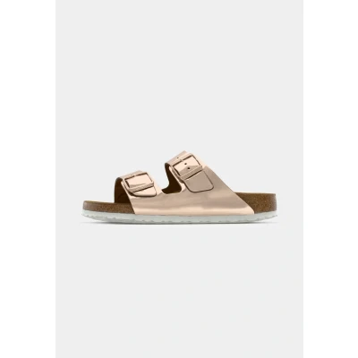 Afbeelding van Birkenstock Arizona NL SFB Narrow Muiltjes, Dames, Maat: 36, Metallic copper Leer