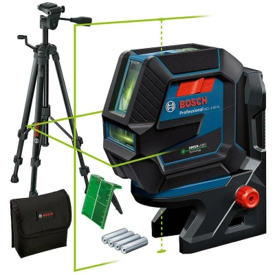 Afbeelding van Bosch Professional GCL 2 50 G &amp; Tripod Kruis en puntlijnlaser Incl. statief, tas Reikwijdte (max.): 15 m