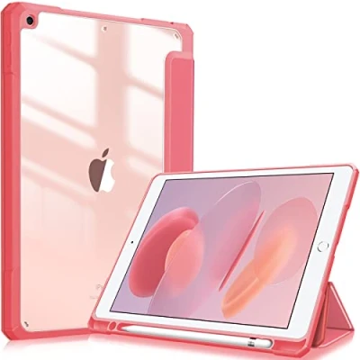 Afbeelding van Fintie Hybride hoes voor iPad 9e generatie 2021/8e 2020/7e 2019 10,2 inch, met penhouder, schokbestendige beschermhoes transparante harde achterkant