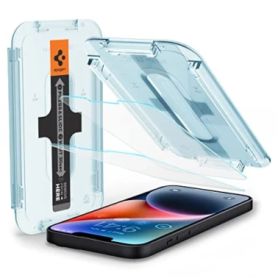 Afbeelding van Spigen EZ FIT Gehard Glas Clear Screenprotector Met Montageframe Apple iPhone 13 Pro Max 2 pack