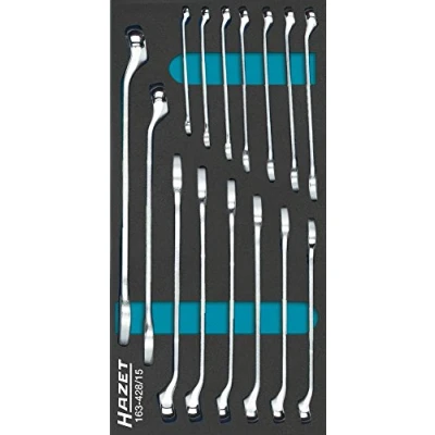 Afbeelding van HAZET 163 428/15 Ring steeksleutelset 15 delig 6 22 mm