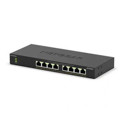 Image de NETGEAR 300 Series GS308LP Commutateur essentials non géré 8 x 10/100/1000 (PoE+) de bureau, fixation murale PoE+ (60 W)