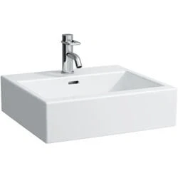 Afbeelding van LAUFEN Living City wastafel met 1 kraangat (wit)