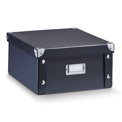 Afbeelding van Zeller Present Opbergbox met deksel 31x26x14 cm zwart 17918 Opvouwbaar