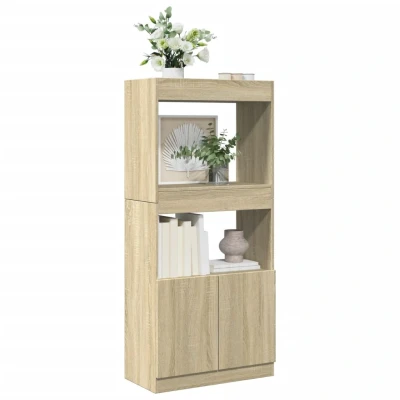 Afbeelding van vidaXL Hoge kast 63x33x140 cm bewerkt hout sonoma eikenkleurig