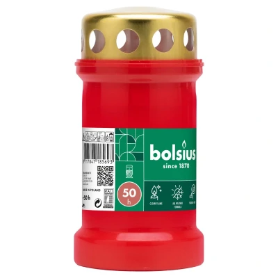 Afbeelding van Bolsius Graflicht Rood Met Deksel Nr3
