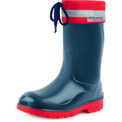 Afbeelding van Ladeheid LA KL 050 Kinder Regenlaarzen Rubber met Binnenschoen EVA Wasbare Donkerblauw 28