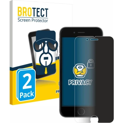 Afbeelding van BROTECT Anti spionnetje privacyfolie Beschermfolie tegen Blauw licht (2 Stuk, Apple iPhone 6), Smartphone beschermfolie,