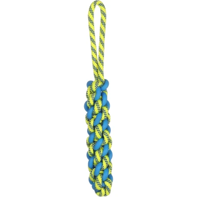 Afbeelding van Flamingo Tofla Speelgoed Honden Hs Trektouw Blauw/geel S 38x5x5cm 1st 137771