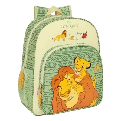 Afbeelding van Schoolrugzak Mufasa Groen Beige 32 x 38 12 cm