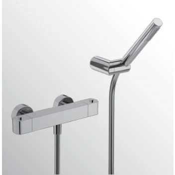 Afbeelding van Huber Dado Douchethermostaatkraan met handdoucheset Chroom DD.D01010.21