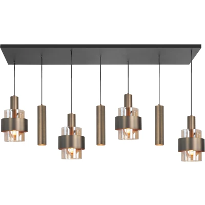 Afbeelding van Highlight Hanglamp Marrone 7 lichts L 130 cm brons
