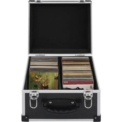 Afbeelding van Cd koffer voor 40 cd&#39;s aluminium ABS zwart