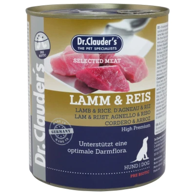 Afbeelding van Dr.Clauder&#039;s Selected Meat Lam&amp;Rijst Hondenvoer 800 g