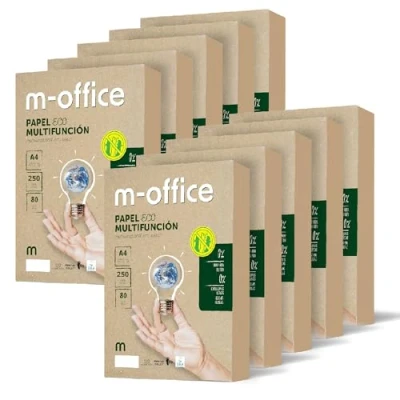 Afbeelding van 10 vellen A4 gerecycled papier 80 g/m² voor kopieerapparaten en printers, A4, 100% gerecycled, formaat m office