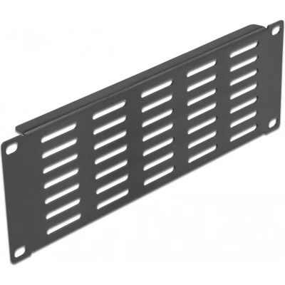 Afbeelding van 10 ″ netwerkkastpaneel met ventilatieslots horizontaal 2U zwart