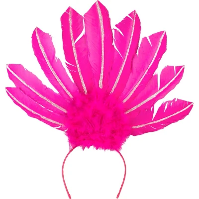 Afbeelding van Boland Diadeem Samba neon roze Roze,Neon Één maat Volwassenen Vrouwen Glitter and Glamour