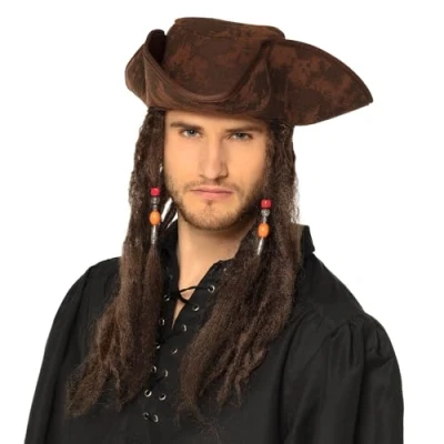 Afbeelding van Boland Hoed Piraat Dirty Joe Bruin 58 Volwassenen Mannen Piraten