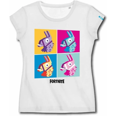 Afbeelding van Fortnite Llama Wit T Shirt Kinderen 12 Jaar