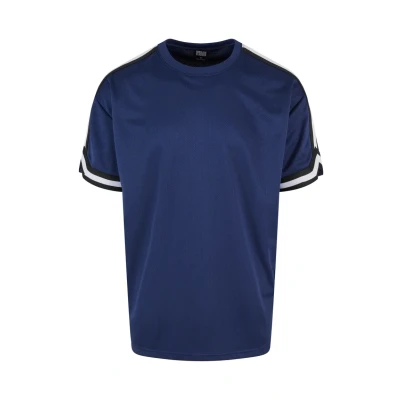 Afbeelding van Urban Classics Stripes Tshirt print, Heren, Maat: Large, Darkblue