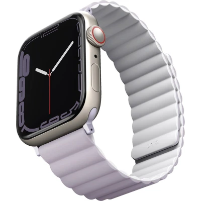 Afbeelding van Uniq Armband Apple Watch 38/40/41 Mm Revix Magnetic Strap Paars (uniq 41mm revlilwht)
