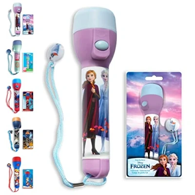 Afbeelding van Grote zaklamp voor kinderen, led zaklamp, ijskoningin, kinderen vanaf 3 jaar, 16 cm