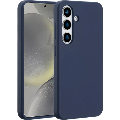 Afbeelding van Accezz Hoesje Geschikt voor Samsung Galaxy S25 Siliconen Liquid Silicone Backcover MagSafe Donkerblauw