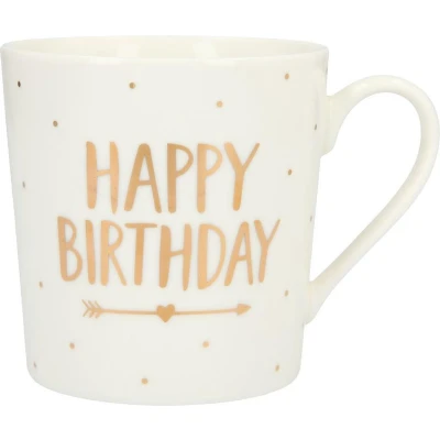Afbeelding van Depesche Mok Happy Birthday Gold