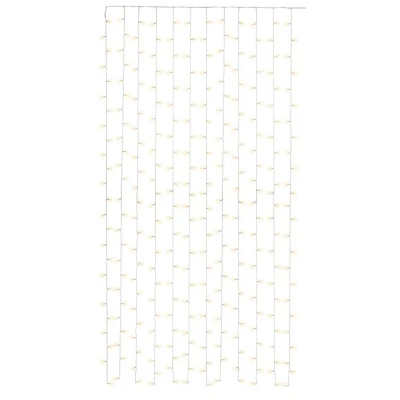Afbeelding van Goobay 300 LED lichtgordijn met afstandsbediening, timerfunctie, 8 lichtstanden, dimmer, USB en batterijvoeding, warmwit (3000 K)