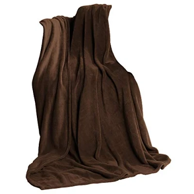 Afbeelding van CelinaTex TV knuffeldeken XXL 220 x 240 cm donkerbruin fleece microvezel sprei voor zitbank