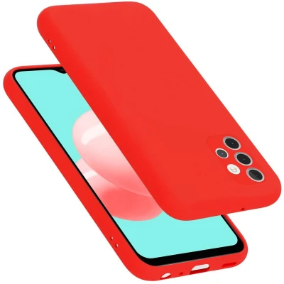 Afbeelding van Cadorabo Hoesje geschikt voor Samsung Galaxy A32 4G in LIQUID ROOD Beschermhoes gemaakt van flexibel TPU silicone Case Cover