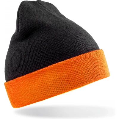 Afbeelding van Result Gerecyclede klassieke muts RC930X Black / Orange