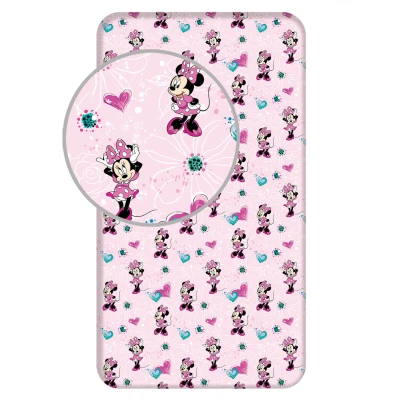 Afbeelding van Disney Minnie Mouse Hoeslaken Flowers Eenpersoons 90 x 190/200cm Katoen
