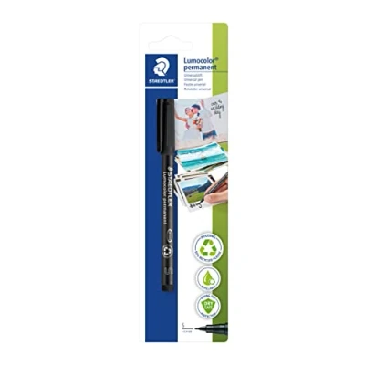 Afbeelding van Staedtler Lumocolor 313 9 BK 1 Permanent marker Zwart Watervast: Ja