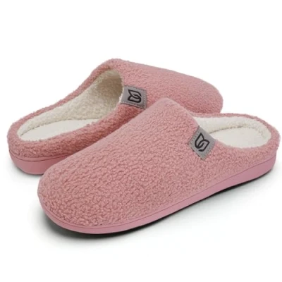 Afbeelding van pantoffels voor dames en heren, traagschuim, de winter, warm, antislip, binnen buiten, Rozenkorrels